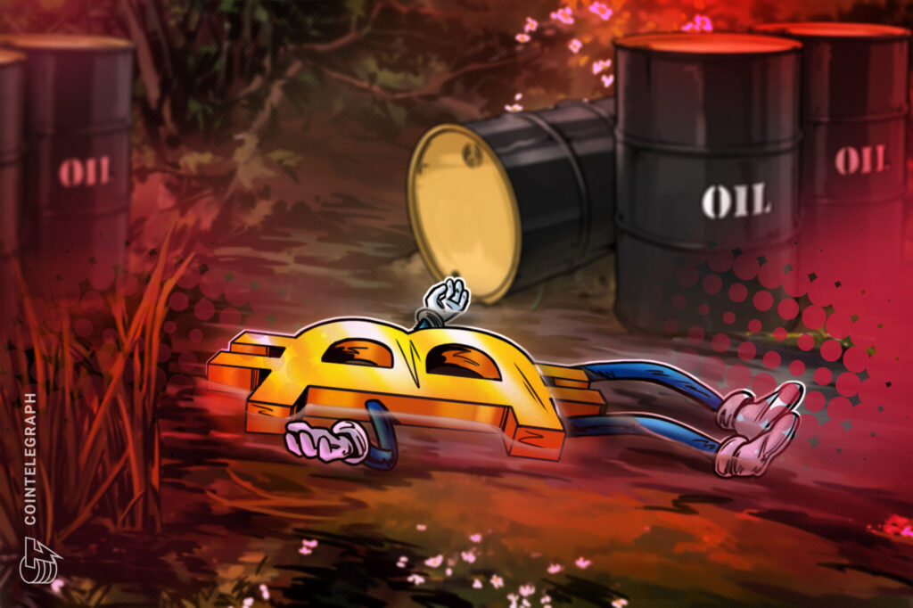 Bitcoin faces key support test at .3K as US crude oil hits three-month high